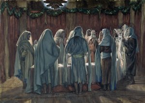 Jødenes påske, illustrasjon for The Life of Christ, ca. 1884-96 (wc & gouache på papp) av James Jacques Joseph Tissot