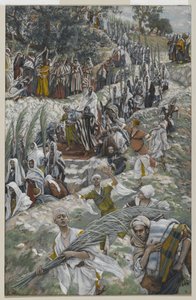 Prosesjonen på Oljeberget, illustrasjon fra Vår Herre Jesu Kristi liv, 1886-94 (wc over grafitt på papir) av James Jacques Joseph Tissot