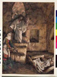 The Raising of Lazarus, illustrasjon for The Life of Christ, ca. 1886-94 (wc & gouache på papp) av James Jacques Joseph Tissot