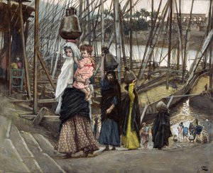 The Sojourn, Egypt, illustrasjon for The Life of Christ, ca. 1886-94 (wc & gouache på papp) av James Jacques Joseph Tissot