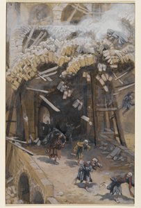 The Tower of Siloam, illustrasjon fra The Life of Our Lord Jesus Christ, 1886-96 (wc over grafitt på papir) av James Jacques Joseph Tissot