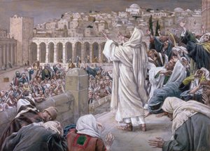 The Voice from Heaven, illustrasjon for The Life of Christ, ca. 1886-96 (gouache på papp) av James Jacques Joseph Tissot