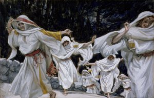 The Wise Virgins, illustrasjon for The Life of Christ, ca. 1886-94 (wc & gouache på papp) av James Jacques Joseph Tissot