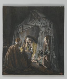 To eller tre samlet i mitt navn, illustrasjon fra Vår Herre Jesu Kristi liv (wc over grafitt på papir) av James Jacques Joseph Tissot