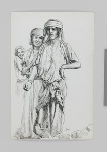 Kvinner fra Geba, Samaria, illustrasjon fra Vår Herre Jesu Kristi liv av James Jacques Joseph Tissot