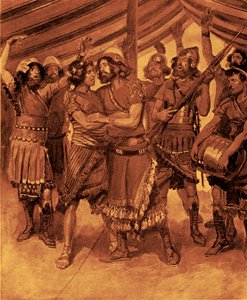 Vennskapet til Jonathan og David - Bibelen av James Jacques Joseph after Tissot