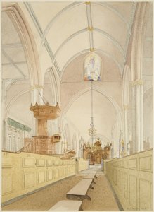 Interiør av Temple Church, med utsikt mot øst