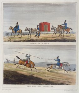 Takht-e-Ravan & T Kiya jobber med trening av James Justinian (after) Morier