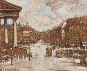 Place De La Madeleine (olje på kort)