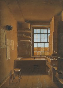 Interiør i et lotteri, 1821. av James Kidder