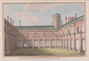 Herstmonceux Castle, East Sussex: North View of the Green Court