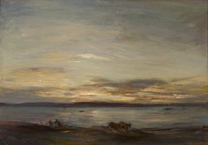Golden Sunset, Fairlie (olje på lerret)