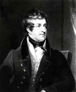 John Cam Hobhouse, trykk laget av Charles Turner, 1834 (mezzotint) av James Lonsdale