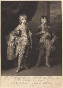 George Duke av Buckingham med sin bror Francis av James MacArdell after Sir Anthony van Dyck