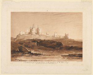 Dunstanburgh Castle, fra "Liber Studiorum", del III av James Mallord William Turner