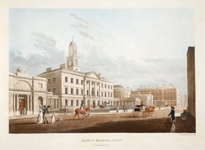 Liggende sykehus, Dublin, 1795 (håndfarget gravering)