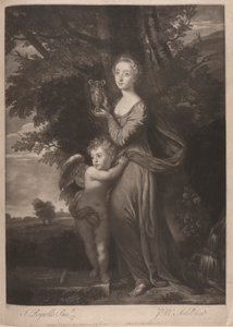 Miss Gravile (Frances Anne Greville og broren hennes som "Hebe and Cupid" av James McArdell