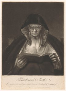 Portrett av en gammel kvinne som leser Rembrandts mor (tittel på objekt)