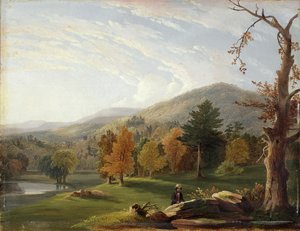 View Among the Helderbergs, Catskills in the Distance, 1850