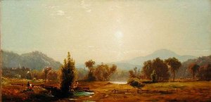View of the Catskills (olje på lerret)