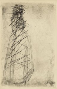 [76] Inntrykk fra kansellerte plater av Whistler - Fumette Standing. av James Abbott McNeill Whistler