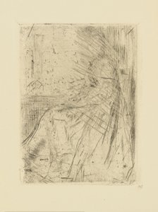 [76] Inntrykk fra kansellerte plater av Whistler - Maude, Sittende. av James Abbott McNeill Whistler