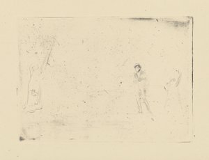 [76] Inntrykk fra kansellerte plater av Whistler - [To figurer]. av James Abbott McNeill Whistler