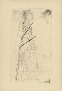 [76] Inntrykk fra kansellerte plater av Whistler - [Woman Standing]. av James Abbott McNeill Whistler