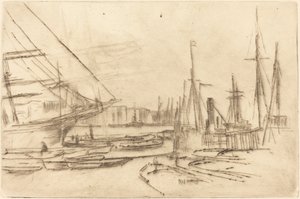 En skisse fra Billingsgate av James Abbott McNeill Whistler