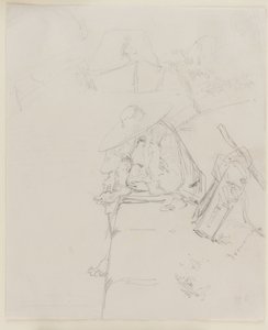 En mann satt på kanten av en vegg av James Abbott McNeill Whistler