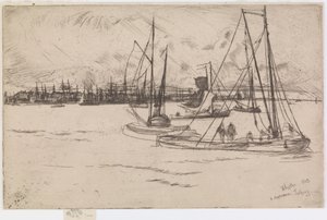 Amsterdam, fra Tolhuis av James Abbott McNeill Whistler