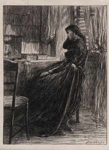 En illustrasjon til <em>Prøveprekenen</em> av James Abbott McNeill Whistler