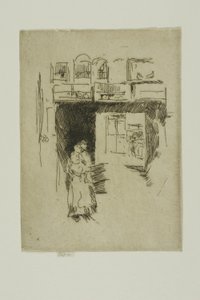 Fuglebutikk - Seven Dials av James Abbott McNeill Whistler
