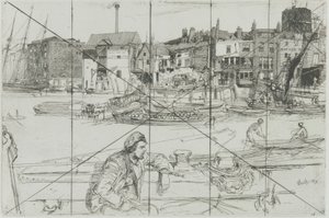 Black Lion Wharf av James Abbott McNeill Whistler
