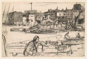Black Lion Wharf av James Abbott McNeill Whistler