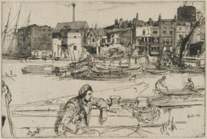 Black Lion Wharf av James Abbott McNeill Whistler