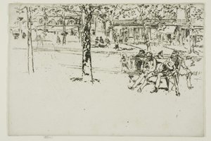 Boulevard Poissonière, Paris av James McNeill Whistler