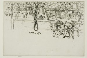 Boulevard Poissonière, Paris av James Abbott McNeill Whistler