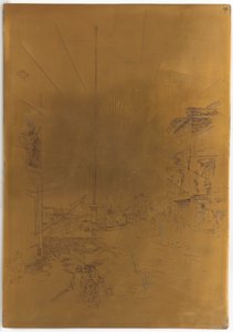 Kansellert trykkplate for <em>Den lille masten</em> av James Abbott McNeill Whistler