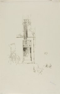 Haner og høner, Hôtel Colbert av James Abbott McNeill Whistler