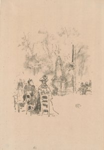 Samtale under statuen, Luxembourghagen av James Abbott McNeill Whistler