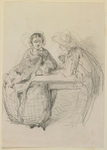 Par sitter ved et bord av James Abbott McNeill Whistler