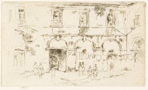 Court of the Monastery of St Augustine, Bourges av James Abbott McNeill Whistler
