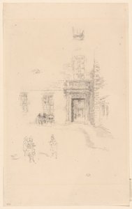 Courtyard, Chelsea sykehus av James Abbott McNeill Whistler