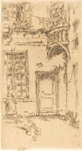 Courtyard, Rue P.L. kurer av James Abbott McNeill Whistler