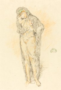 Drapert figur, stående av James Abbott McNeill Whistler