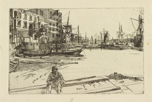 Eagle Wharf (Tyzac Whiteley og Co.) av James Abbott McNeill Whistler