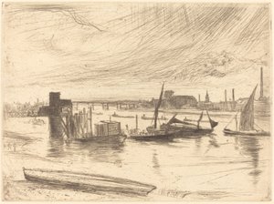 Tidlig morgen, Battersea av James Abbott McNeill Whistler