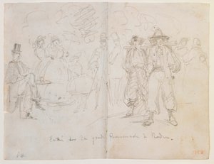 Gikk inn på den store promenaden i Baden av James Abbott McNeill Whistler