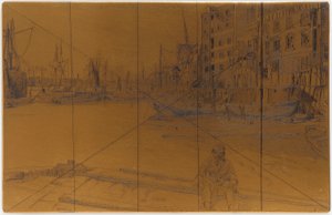 Etseplate: Eagle Wharf (Tyzac Whiteley og Co.) av James Abbott McNeill Whistler
